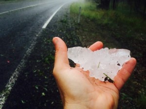 Hailstorm produced this 10cm giant hailstone