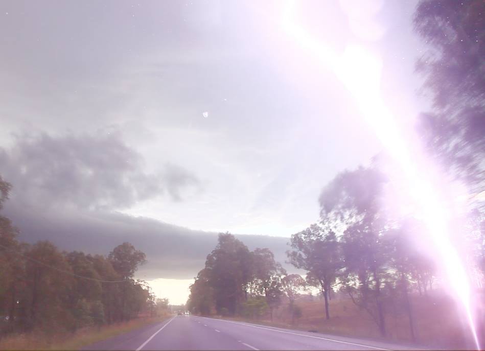 Supercell Hailstorm Lightning hits a tree