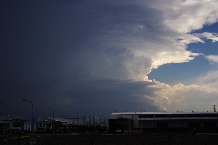 Supercell with hail shaft, 23 February 2009